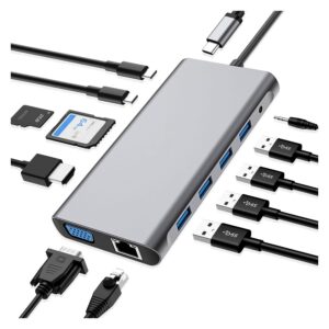 Adaptador De Concentrador 12 En 1, Color Gris - Imagen 2