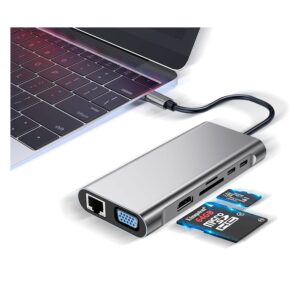 Adaptador De Concentrador 12 En 1, Color Gris - Imagen 3