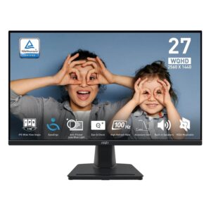 Monitor Msi Pro Mp275q 27" Quad Hd 100hz Hdmi Dp - Negro