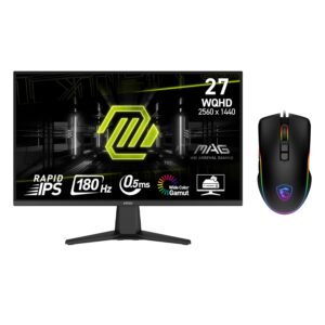Monitor Gamer Msi Mag 275qf 27" Quad Hd 180hz Ips + Mouse - Negro