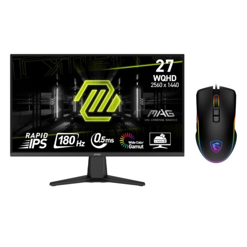 Monitor Gamer Msi Mag 275qf 27" Quad Hd 180hz Ips + Mouse - Negro