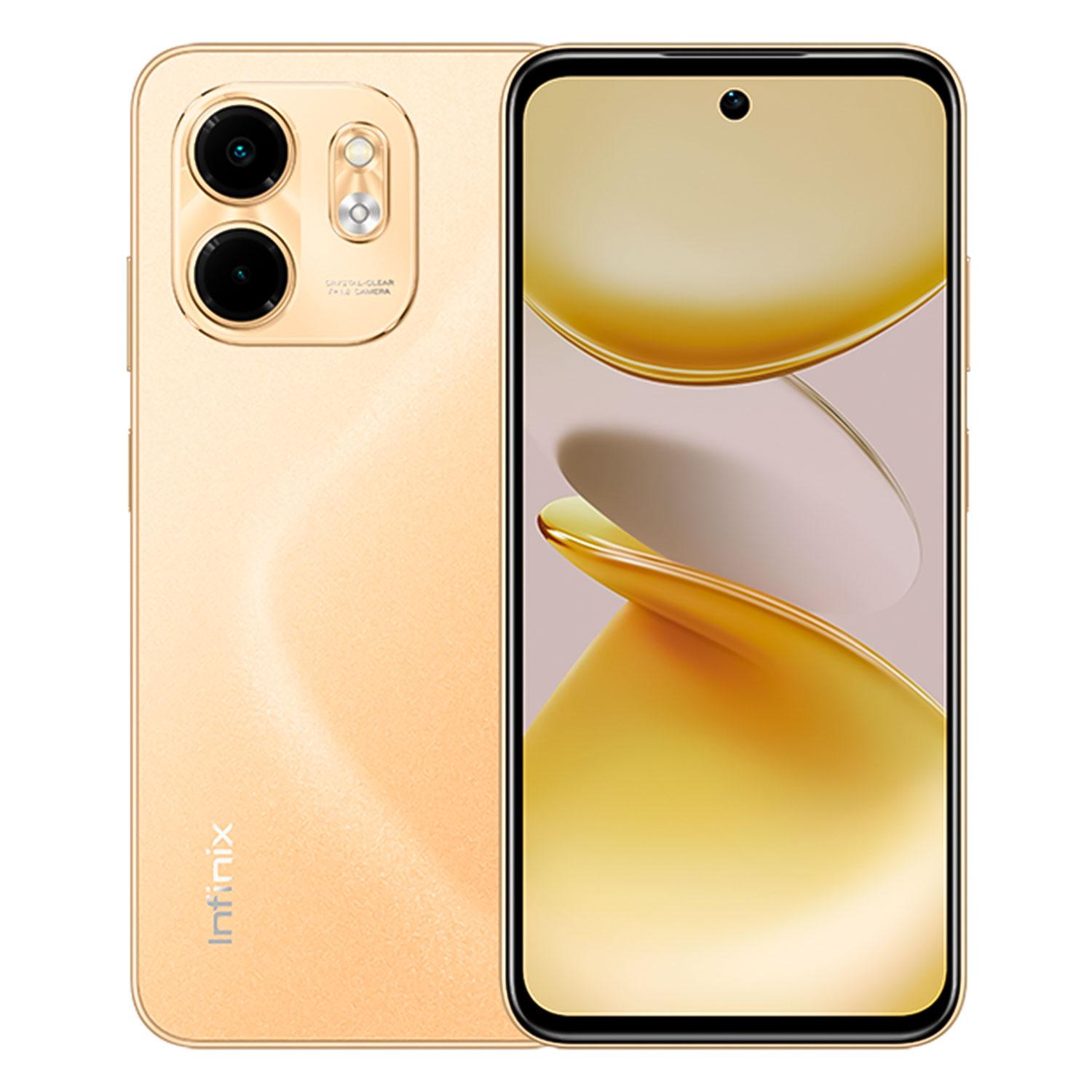 Teléfono Inteligente Infinix Smart 9 X6532 Con Pantalla De 6,7", 128 Gb, 4 Gb De Ram Y Doble Sim, Color Dorado