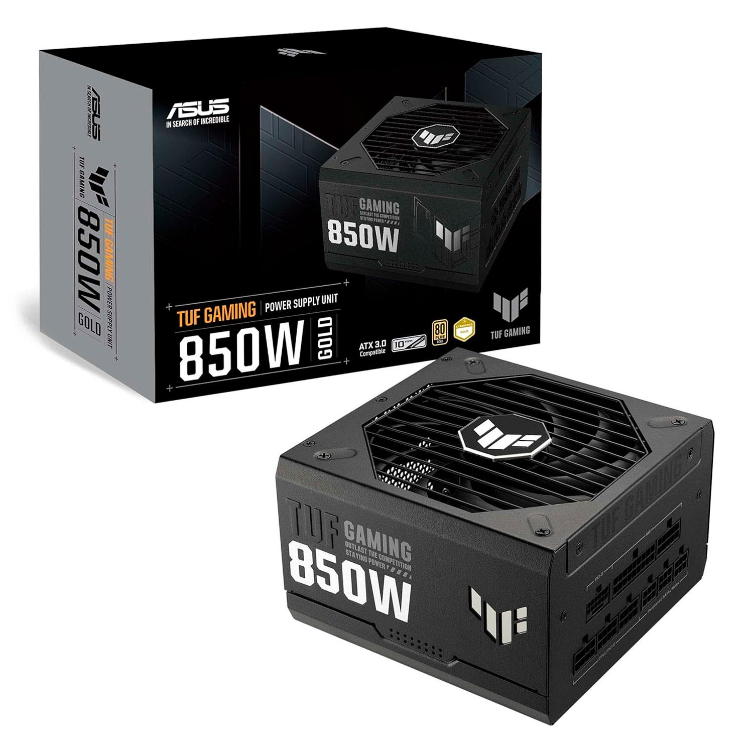 Fuente De Alimentación Modular Completa Bivolt Asus Tuf Gaming Tuf-gaming-850g Atx 850w 80 Plus Gold Active Pfc - Negro