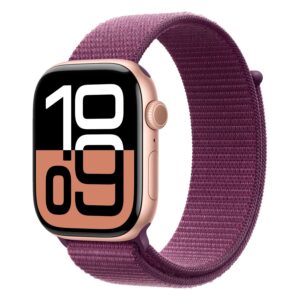 Apple Watch Series 10 Mwwv3lw/a Caja De Aluminio 46 Mm Correa Deportiva Loop Rosa/morado S/l