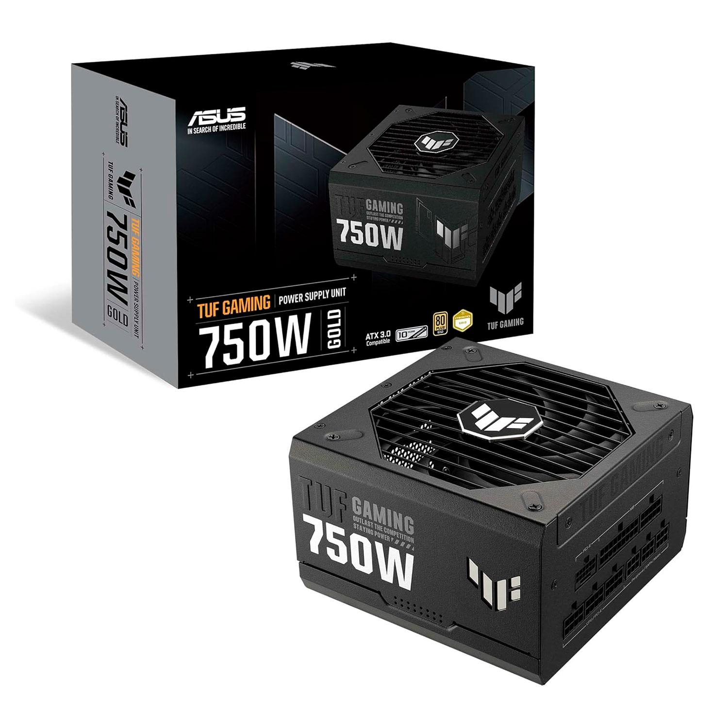 Fuente De Alimentación Bivoltio Modular Activa Asus Tuf Gaming Atx 750w 80 Plus Gold Pfc - Negro