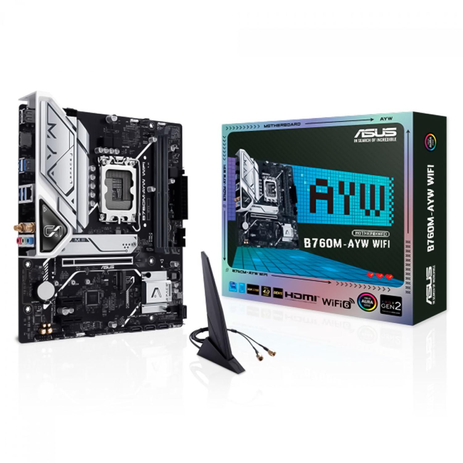 Asus B760m-ayw Wifi Ddr5 Socket Lga 1700 Chipset Intel B760 Micro Atx
