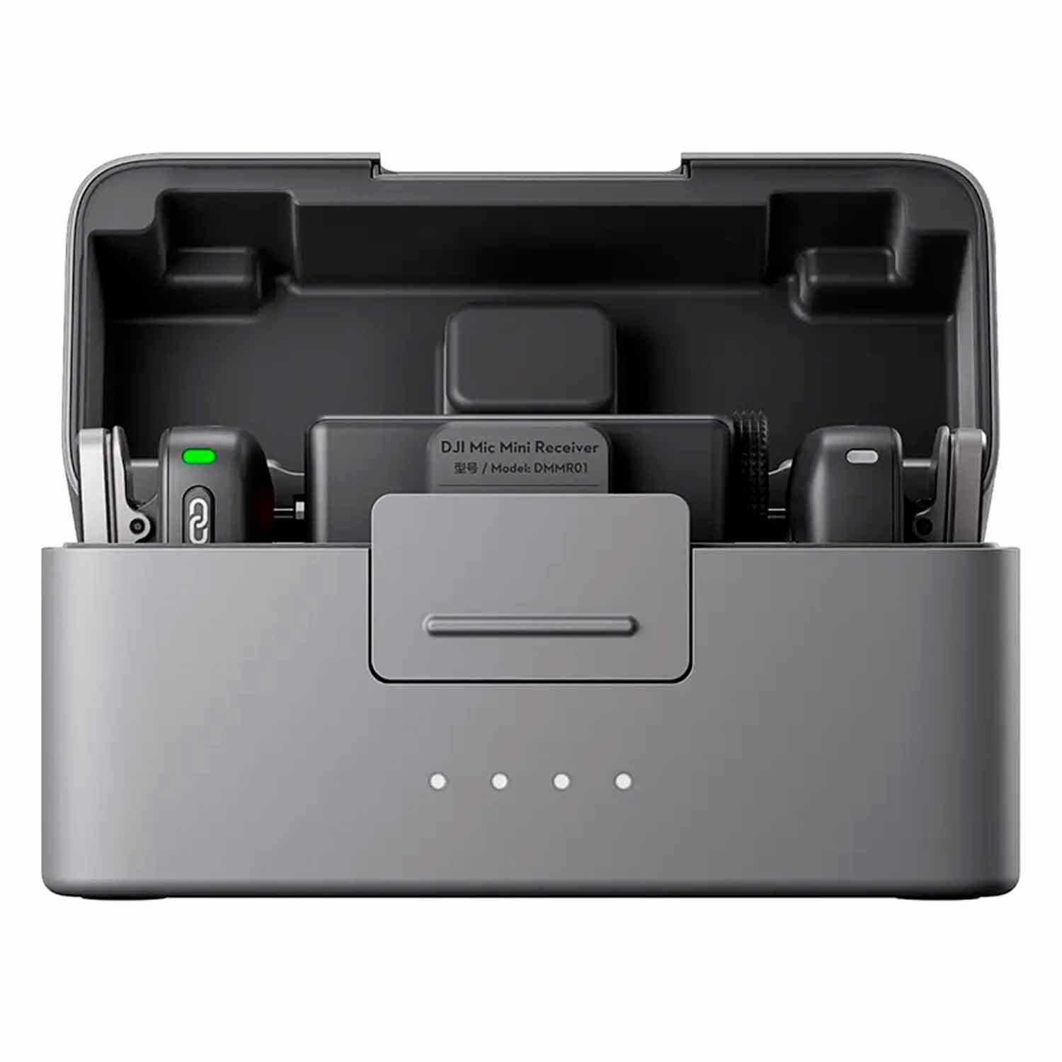 Micrófono De Solapa Dji Mic Mini Usb-c 2 Tx + 1 Rx + Estuche De Carga Inalámbrica Para Teléfono Inteligente - Negro
