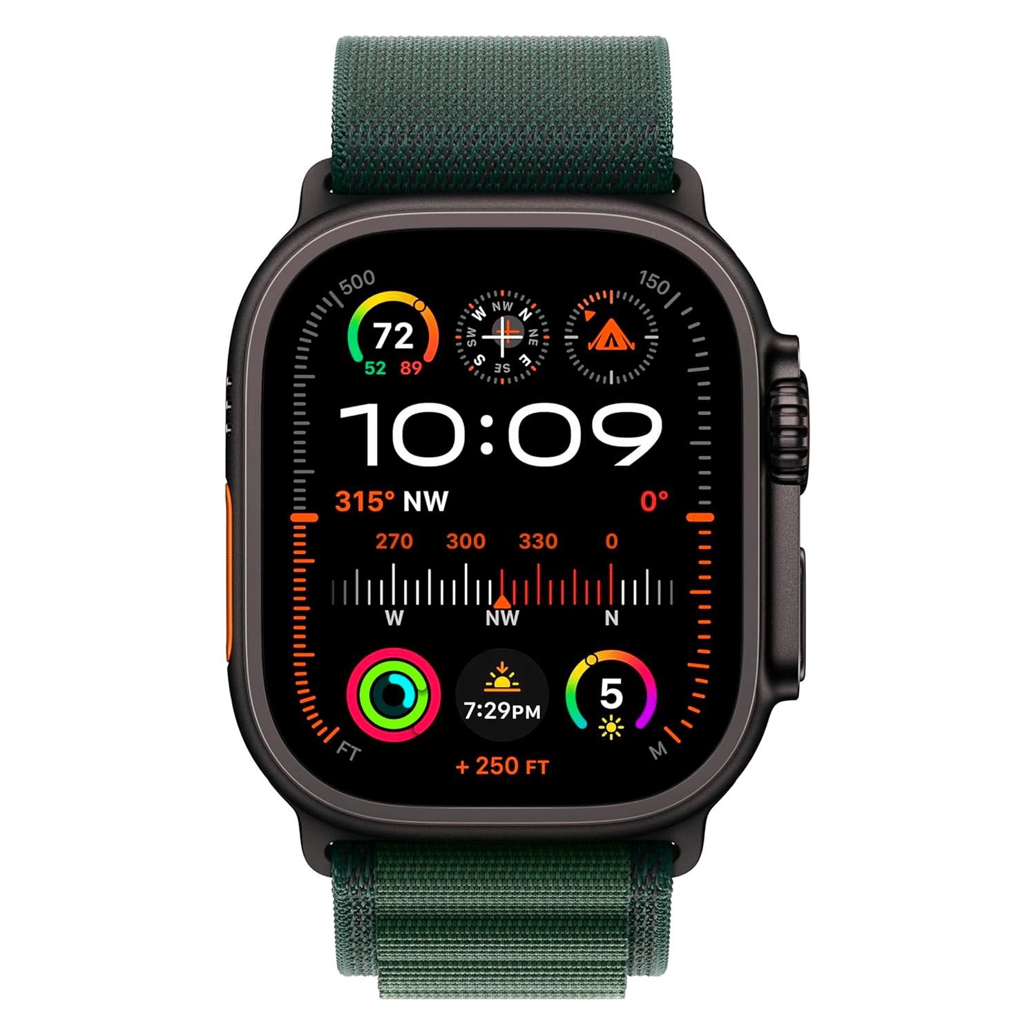 Alternative view of Apple Watch Ultra 2 Mx4q3lw/a Móvil + Gps Cajón De Titán 49 Mm Negro - Alpine Loop Verde
