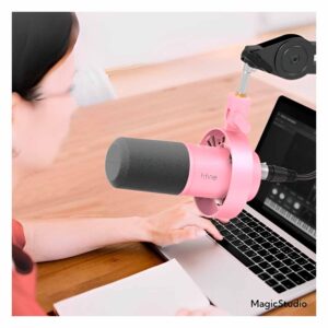 Micrófono Dinámico Fifine K688p Amplitank Xlr De 48 Khz, Color Rosa - Imagen 3