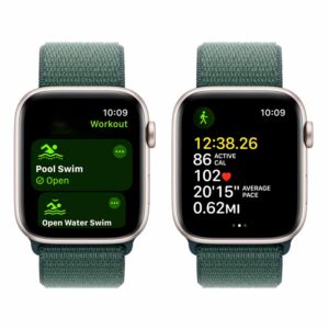 Apple Watch Se 2 2024 Mxew3ll/a 44 Mm Caja De Aluminio Stellar - Correa Deportiva Verde - Imagen 3