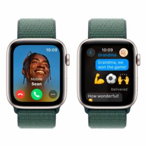 Apple Watch Se 2 2024 Mxew3ll/a 44 Mm Caja De Aluminio Stellar - Correa Deportiva Verde - Imagen 4