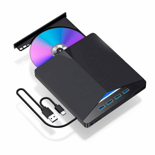 Dvd-rw Grabador Extern Multifuncion Usb/usb-c 7en1