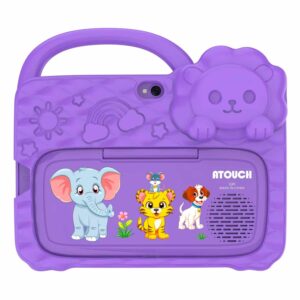 Tableta Para Niños Atouch Q40 De 7 Pulgadas Con Wifi 5g, 256 Gb, 8 Gb De Ram Y Funda, Color Morado - Imagen 2