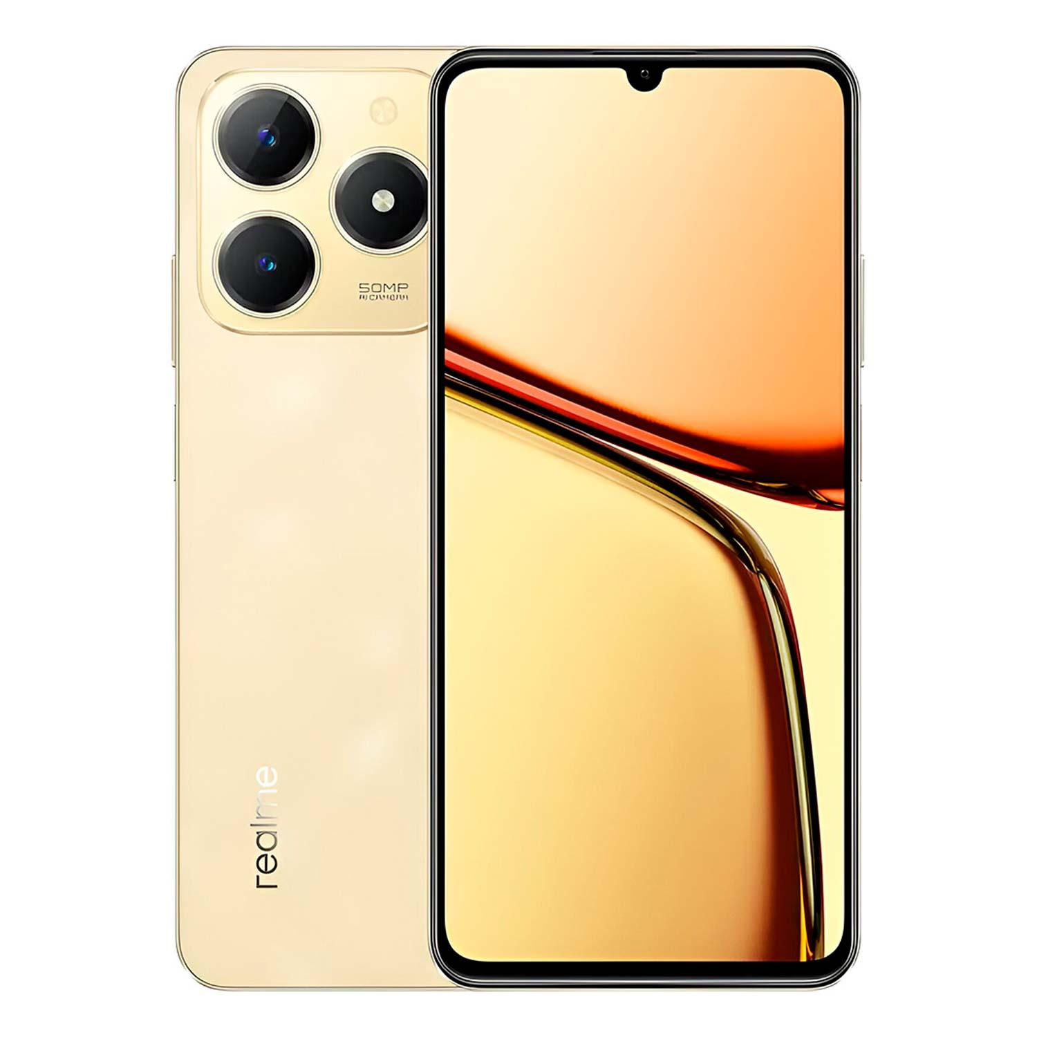 Realme C61 Rmx3930 Smartphone Con Pantalla De 6,74" Y Doble Sim, 256 Gb, 4 Gb De Ram Y Nfc, Color Dorado