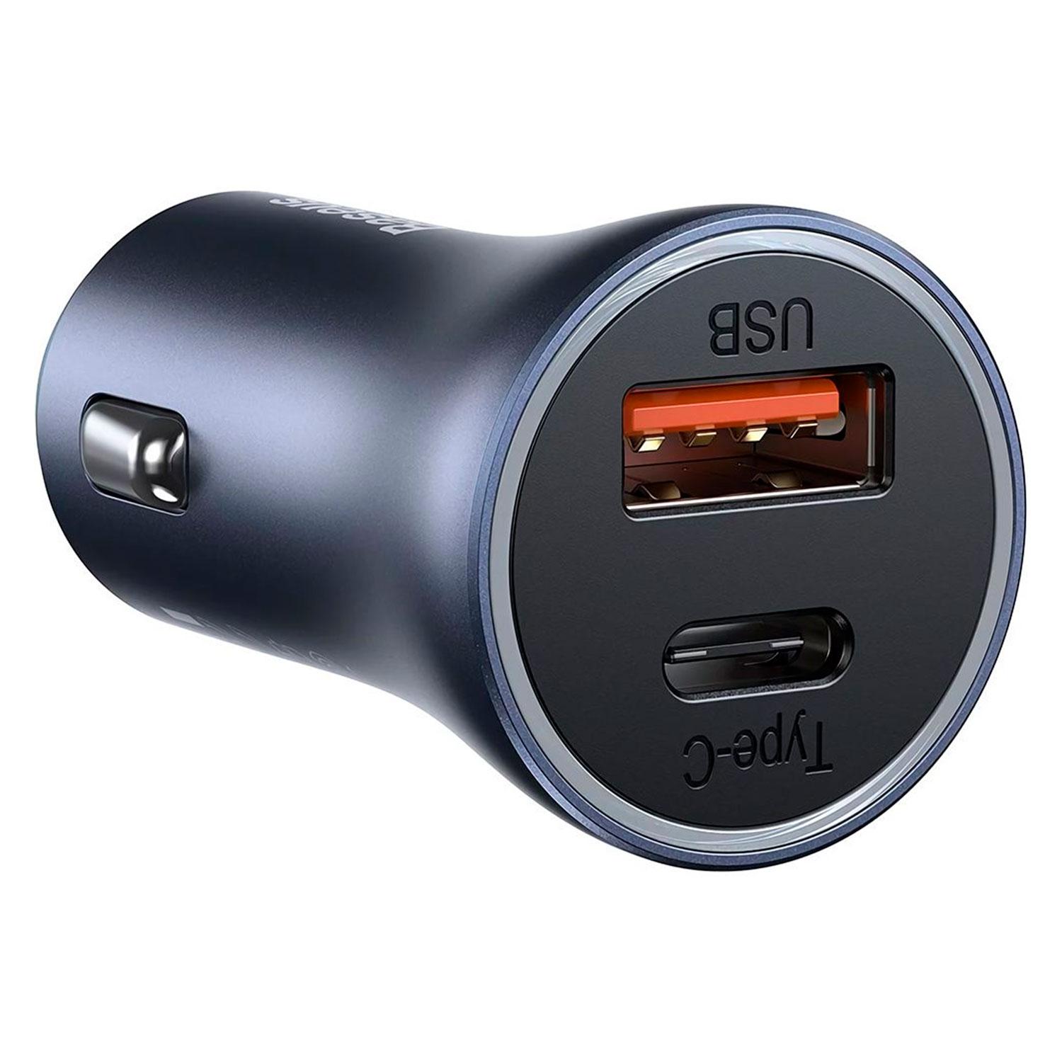 Alternative view of Cargador Vehicular Baseus Tzccjd-0g Usb-a/usb-c + Cable Usb-c - Negro