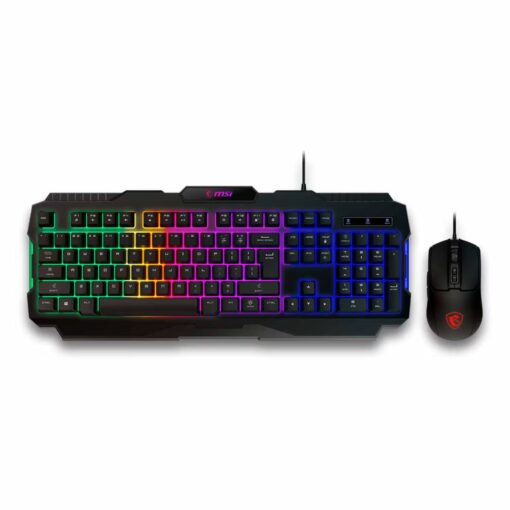 Kit Gamer Teclado Y Mouse MSI Forge GK100 S11-04US20L-HH9 USB Inglés - Negro
