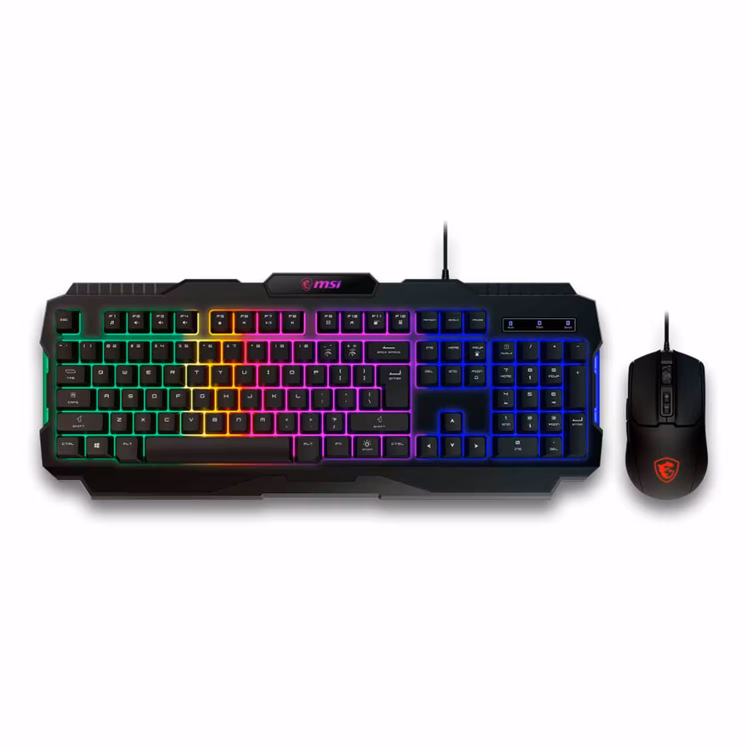 Kit Gamer Teclado Y Mouse Msi Forge Gk100 S11-04us20l-hh9 Usb Inglês - Negro