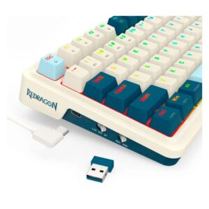 Teclado Gamer Redragon Pro Eisa K686wb Rgb Sin Cable - Blanco - Imagen 4