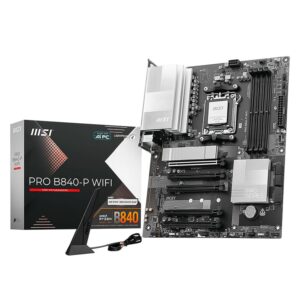 Placa De Base Msi Pro B840-p Wi-fi 4xddr5 Con Socket Am5 Y Chipset Amd B840 Atx
