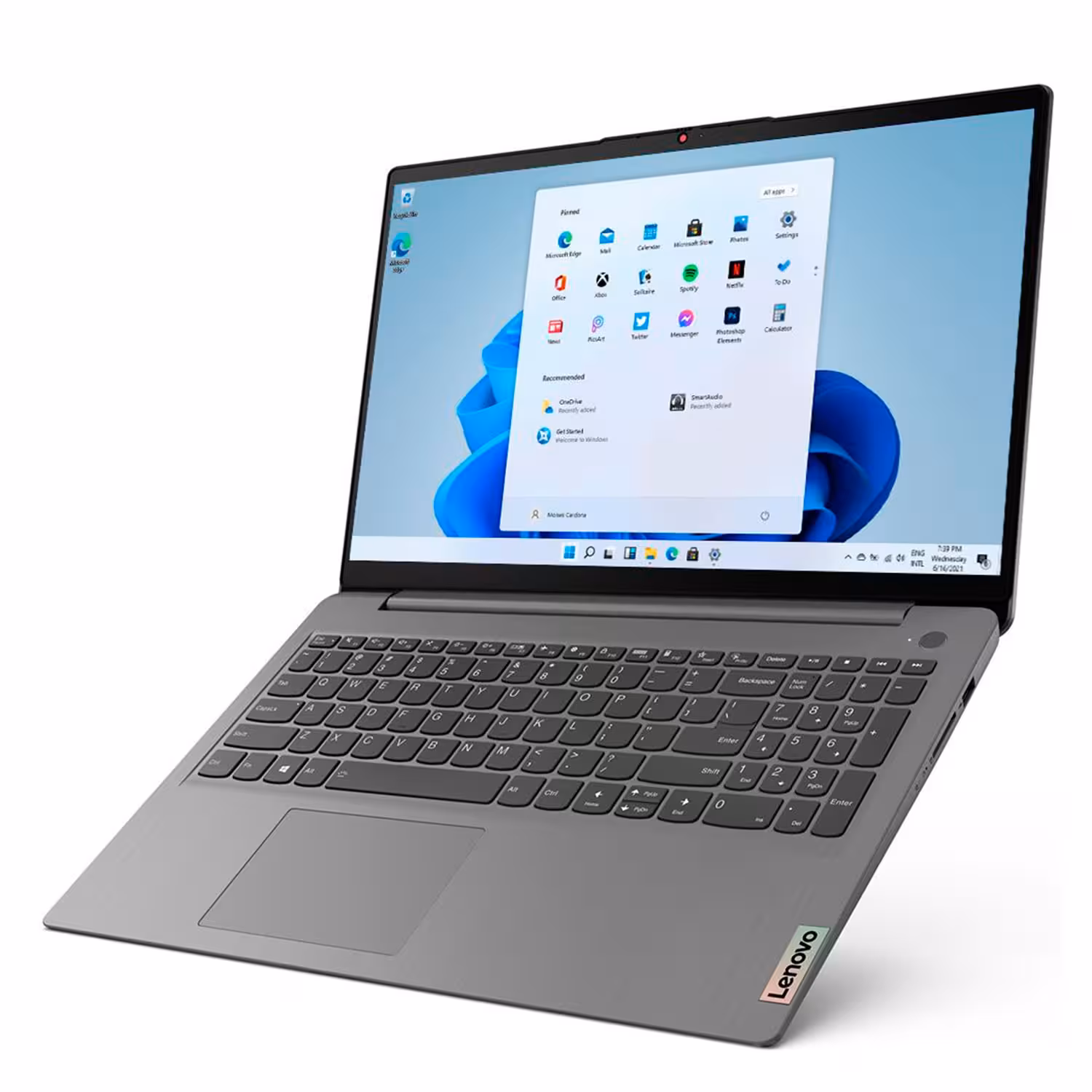 Alternative view of Notebook Lenovo Ideapad 3 82ku00yyus 15.6" Amd Ryzen 5-5500 256gb Ssd 8gb Ram - Gris