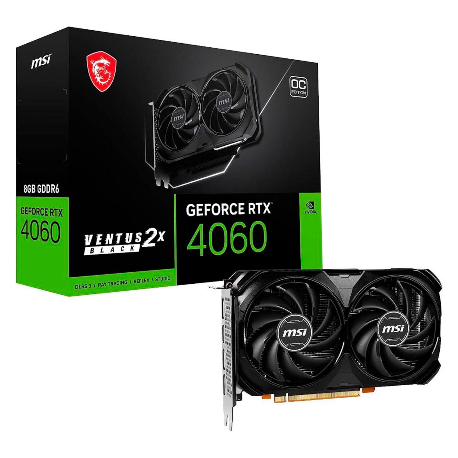 Vga Rtx-4060 8gb Gddr6 128bit Msi Ventus 2x Oc Black Msi 912-v516