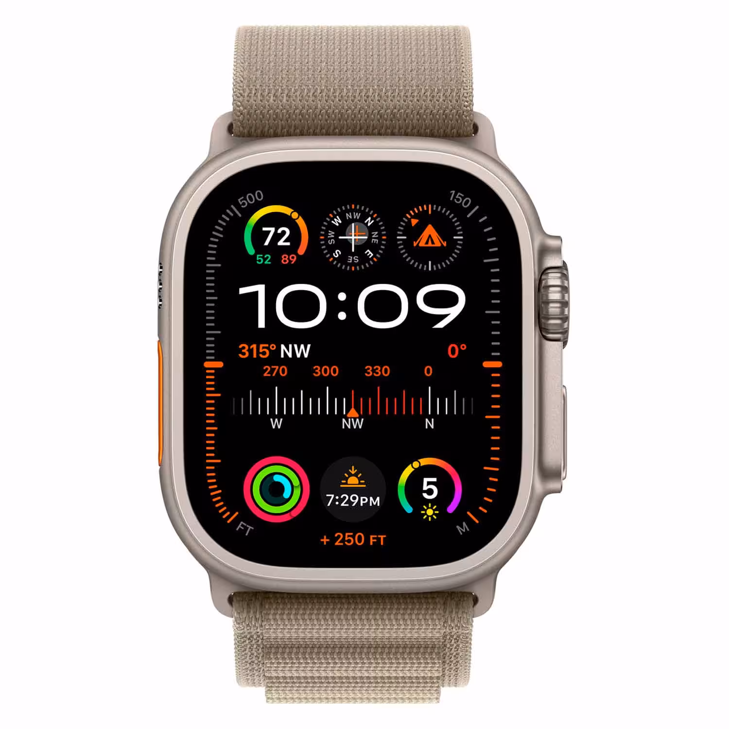 Apple Watch Ultra 2 Mrf03fd/a Celular + Gps Caja Titanio Natural 49mm - Loop Alpine Oliva