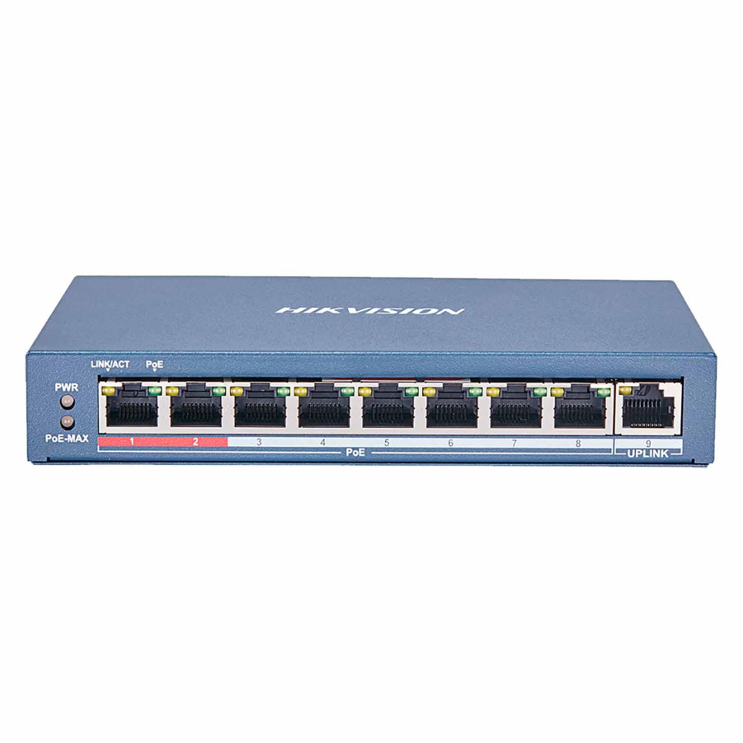 Hub Switch Hikvision Ds-3e0109p-e 8 Puertas Gigabit Poe 1000mbps - Azul