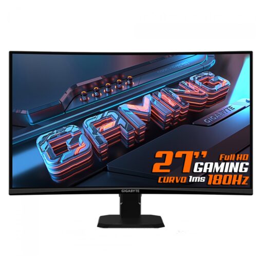 Monitor Gamer Gigabyte Gs27fc 27" Full Hd Curvo 180hz Hdmi Dp - Negro