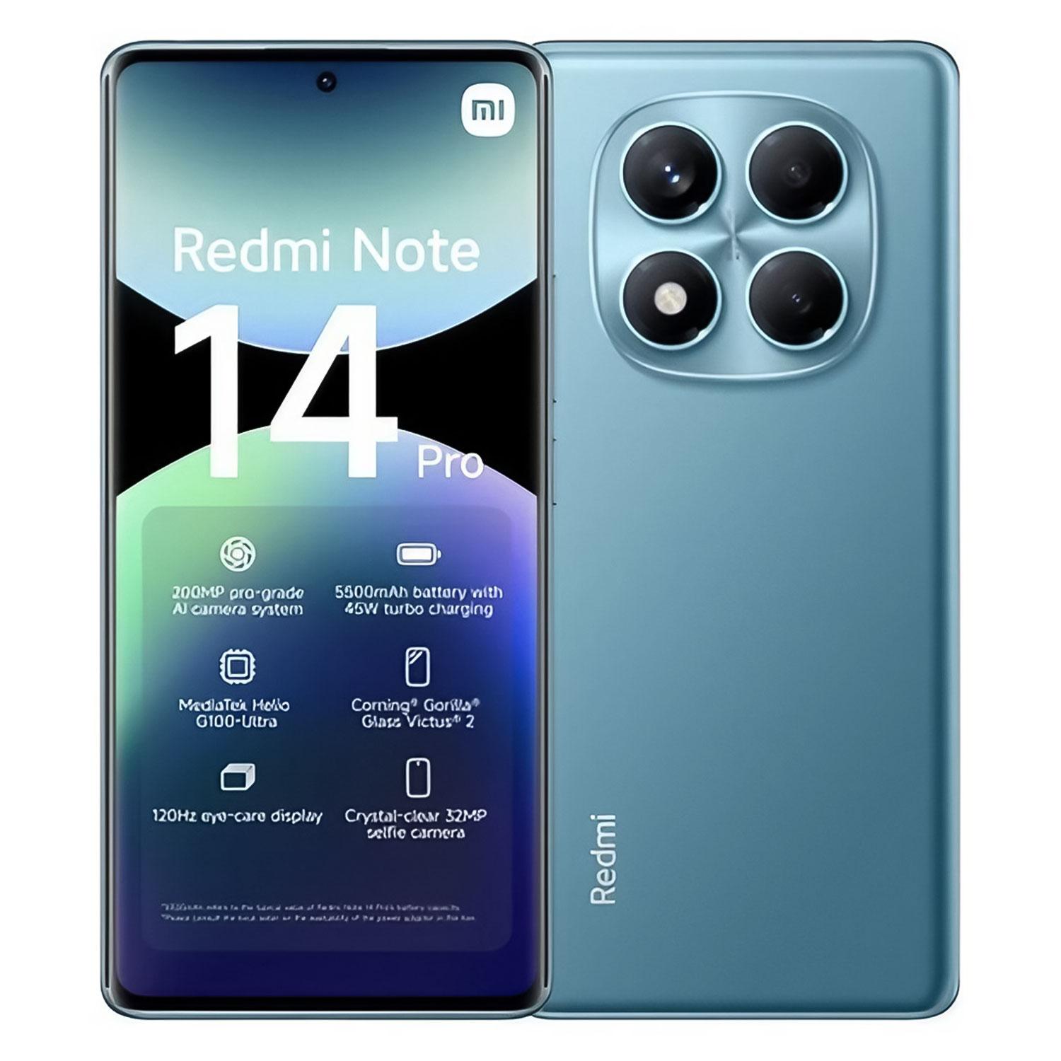 Smartphone Xiaomi Redmi Note 14 Pro 4g Global 512gb 12gb Ram Dual Sim Pantalla 6.67" - Azul