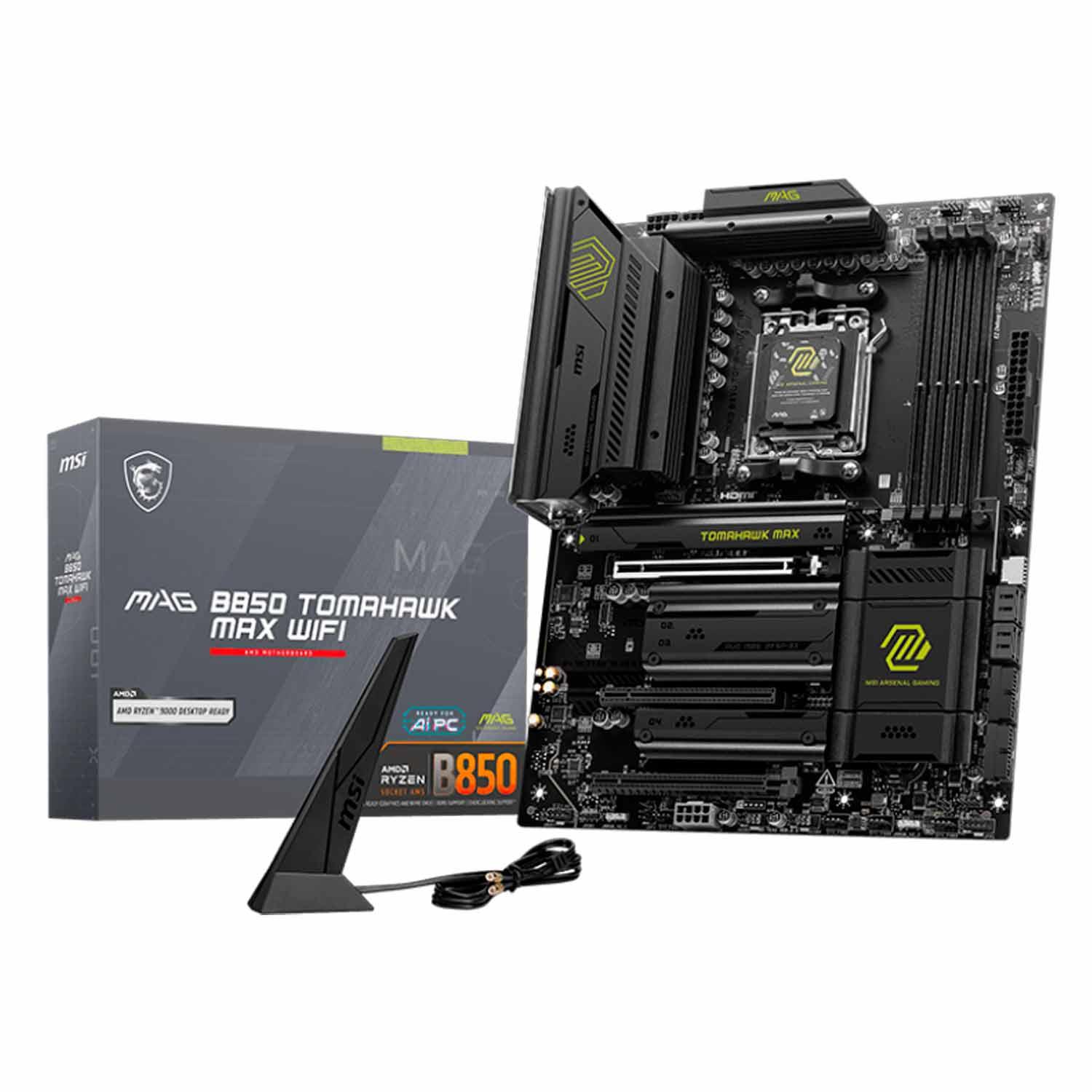 Placa Madre Msi Mag B850 Tomahawk Max Wifi 4xddr5 Socket Am5 Chipset Amd B850 Atx