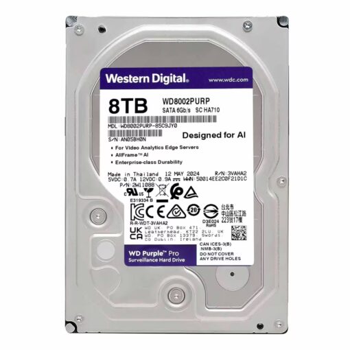 Hd Western Digital Wd Purple Pro 8tb 3.5 "sata 3 7200prm - Wd8002purp
