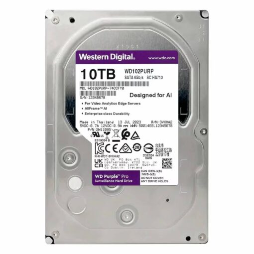 Hd Western Digital Wd Purple Pro 10tb 3.5" Sata 3 7200prm - Wd102purp