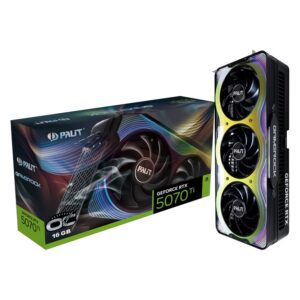 Placa De Video Palit Gamerock Oc Edition Nvidia Geforce Rtx-5070ti 16gb Gddr7 - Ne7507th19t2-gb2030