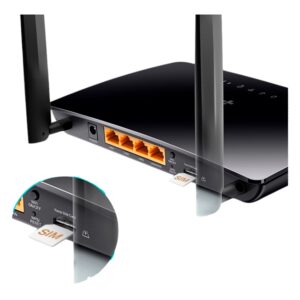 Enrutador Tp-link Archer Mr200 Wireless Dual Band Ac750 4g Lte 5 Ghz 433 Mbps - Negro - Imagen 4