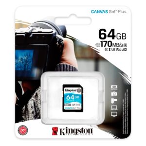 Tarjeta De Memoria Sd Kingston Canvas Go Plus 64gb 170mbs - Sdg3/64gb - Imagen 3