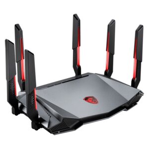 Enrutador Gamer Msi Radix Axe6600 6e Wifi Tri Band 6 Ghz 4804 Mbps Bivolt - Negro - Imagen 2
