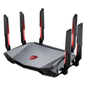 Enrutador Gamer Msi Radix Axe6600 6e Wifi Tri Band 6 Ghz 4804 Mbps Bivolt - Negro - Imagen 3