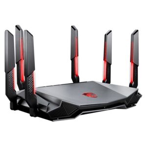 Enrutador Gamer Msi Radix Axe6600 6e Wifi Tri Band 6 Ghz 4804 Mbps Bivolt - Negro - Imagen 4