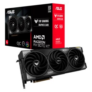 Placa De Video Asus Tuf Gaming Amd Radeon Rx 9070 Xt Oc Edition 16gb Gddr6 - O16g-gaming-tuf