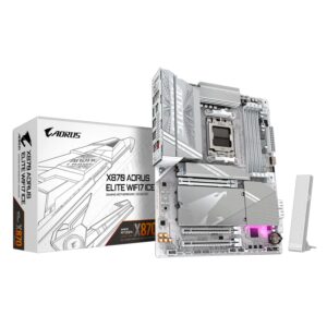 Placa Madre Gigabyte X870 Aorus Elite WiFi 7 Ice DDR5 Socket AM5 Chipset AMD X870 ATX