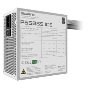 Fuente Gigabyte Gp-p650ss Ice Atx 650w 80 Plus Silver Pfc Activo - Blanco - Imagen 3