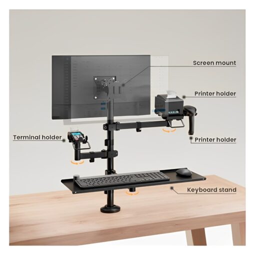 Alternative view of Soporte Ftx Ftx-02ld Articulado 17" A 32" Para 2 Monitores - Negro