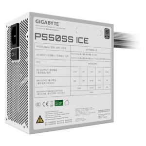 Fuente Gigabyte Gp-p550ss Ice Atx 550w 80 Plus Silver Pfc Activo - Blanco - Imagen 4