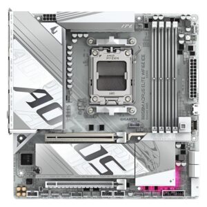 Placa Mãe Gigabyte B850M Aorus Elite WiFi6E Ice DDR5 Socket AM5 Chipset AMD B850 Micro ATX - Imagen 2