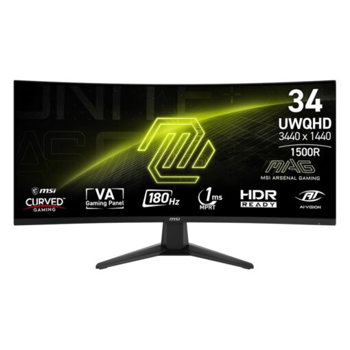Monitor MSI MAG 346CQ 34" UWQHD Curvo 180Hz HDMI DP - Negro