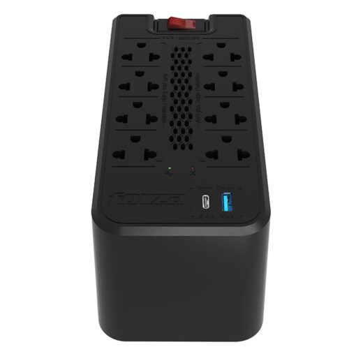 Alternative view of Estabilizador Forza FVR-1222USB 1200VA 220V USB - Negro