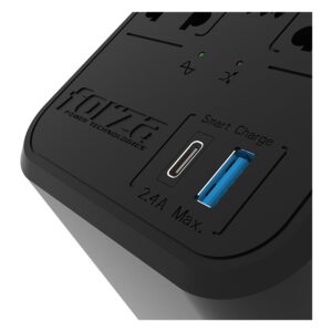 Estabilizador Forza FVR-1222USB 1200VA 220V USB - Negro - Imagen 4
