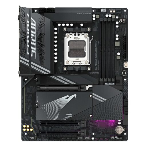 Alternative view of Placa Madre Gigabyte X870 Aorus Elite WiFi7 DDR5 Socket AM5 Chipset AMD X870 ATX