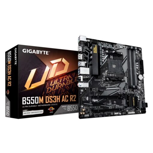 Placa Madre Gigabyte B550M DS3H AC R2 DDR4 Socket AM4 Chipset AMD B550 Micro ATX