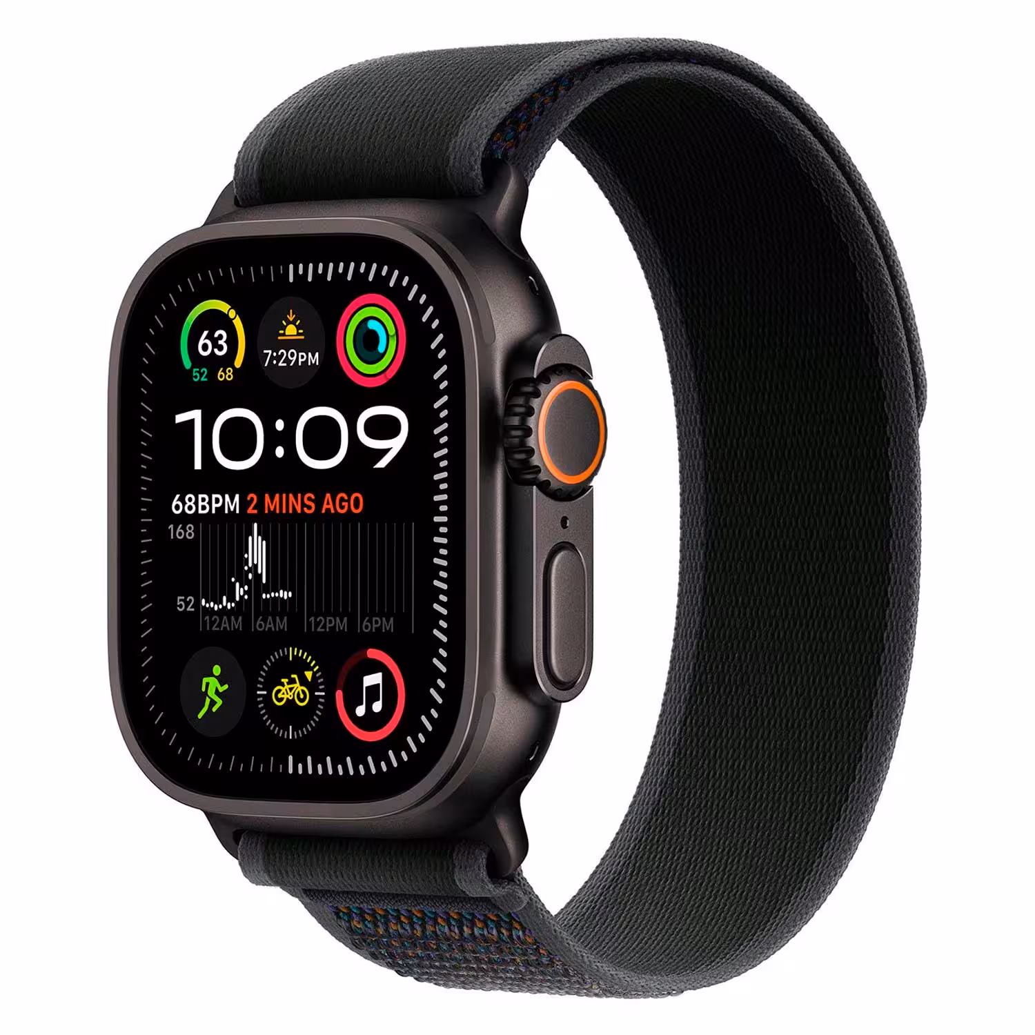 Apple Watch Ultra 2 Mytj3lw/a Celular + Gps Caja Titanio Negro 49mm - Loop Trail Negro S/m